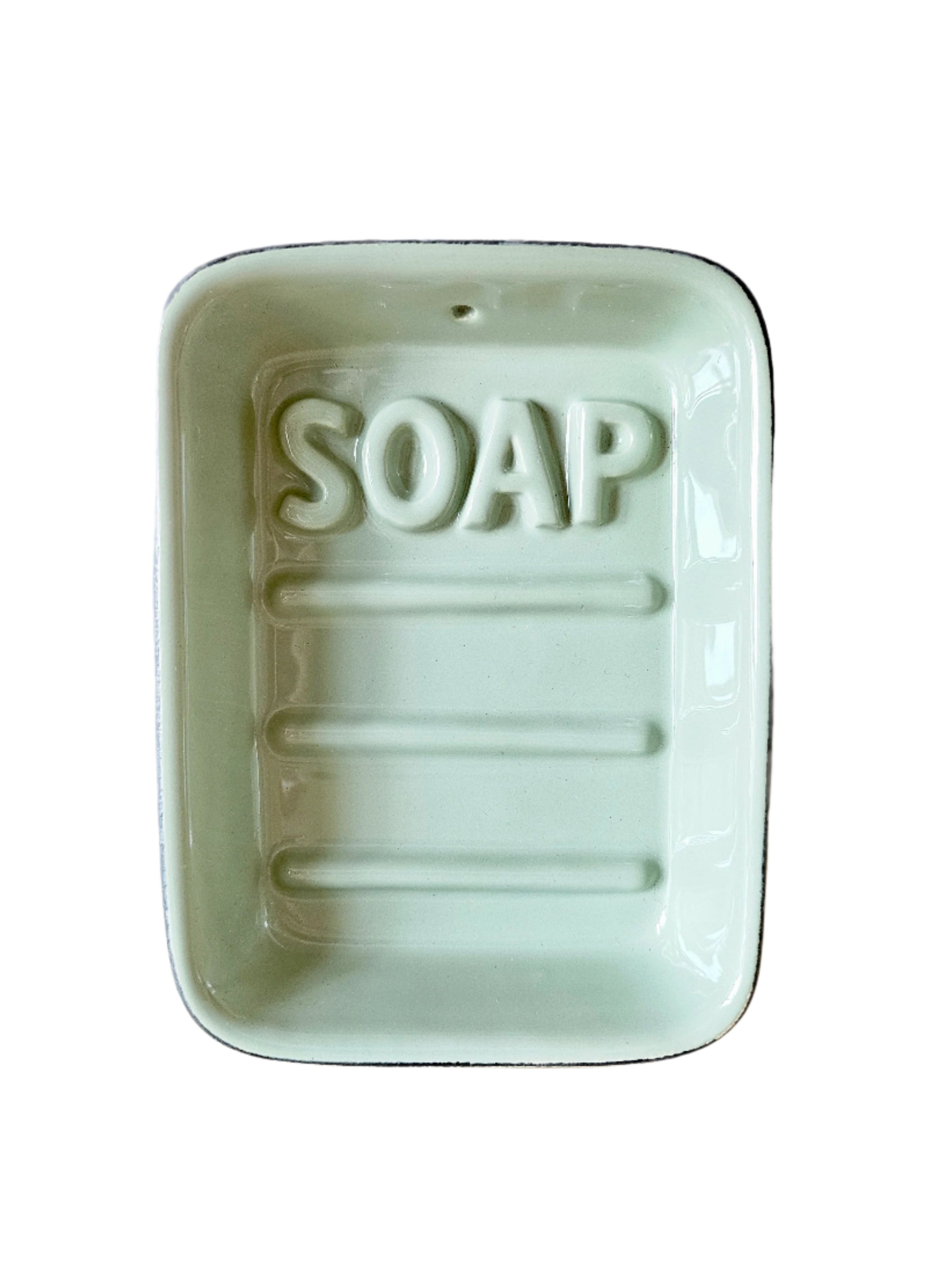 Retro Soap Dish in Duck Egg