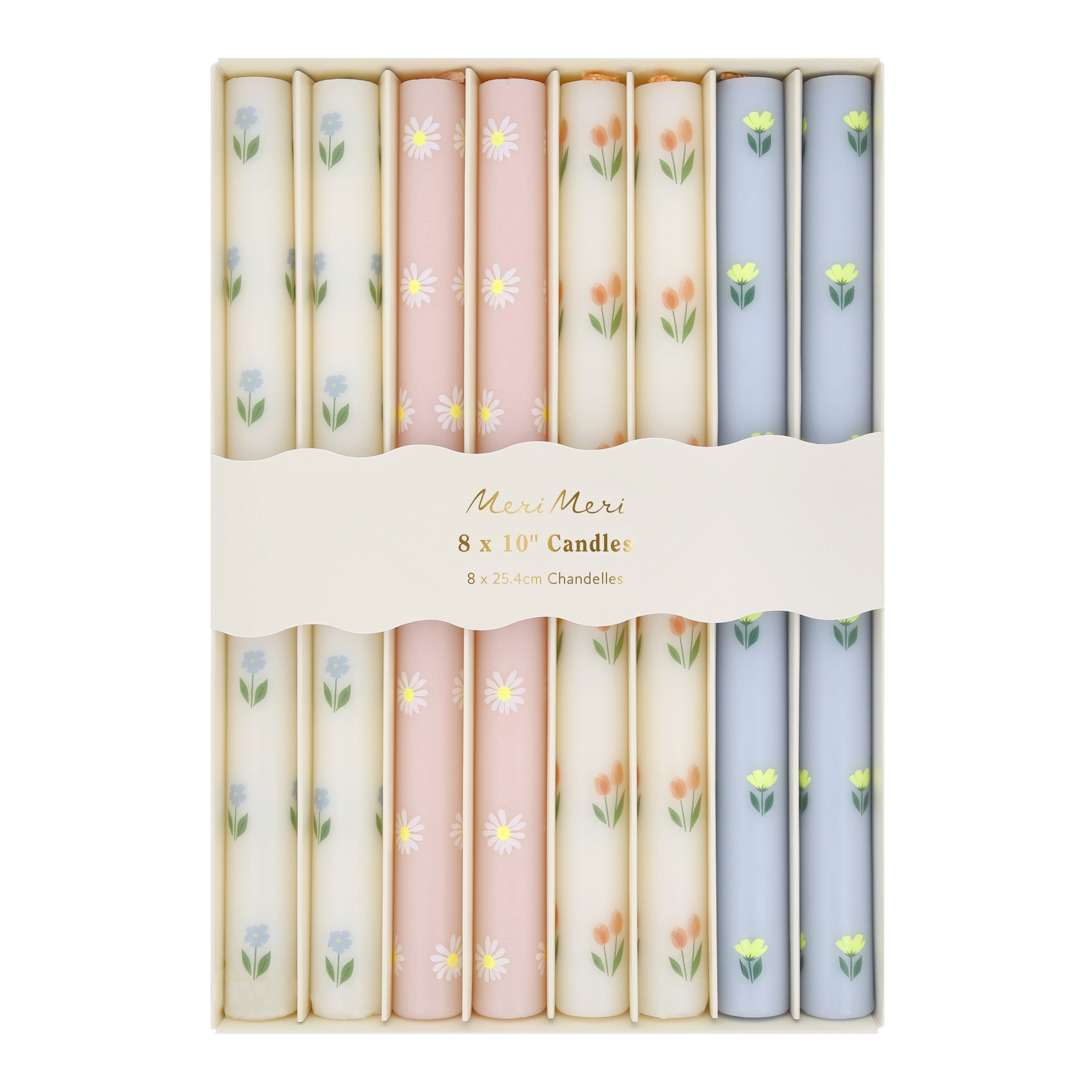 Meri Meri Floral Table Candles (Box of 8)