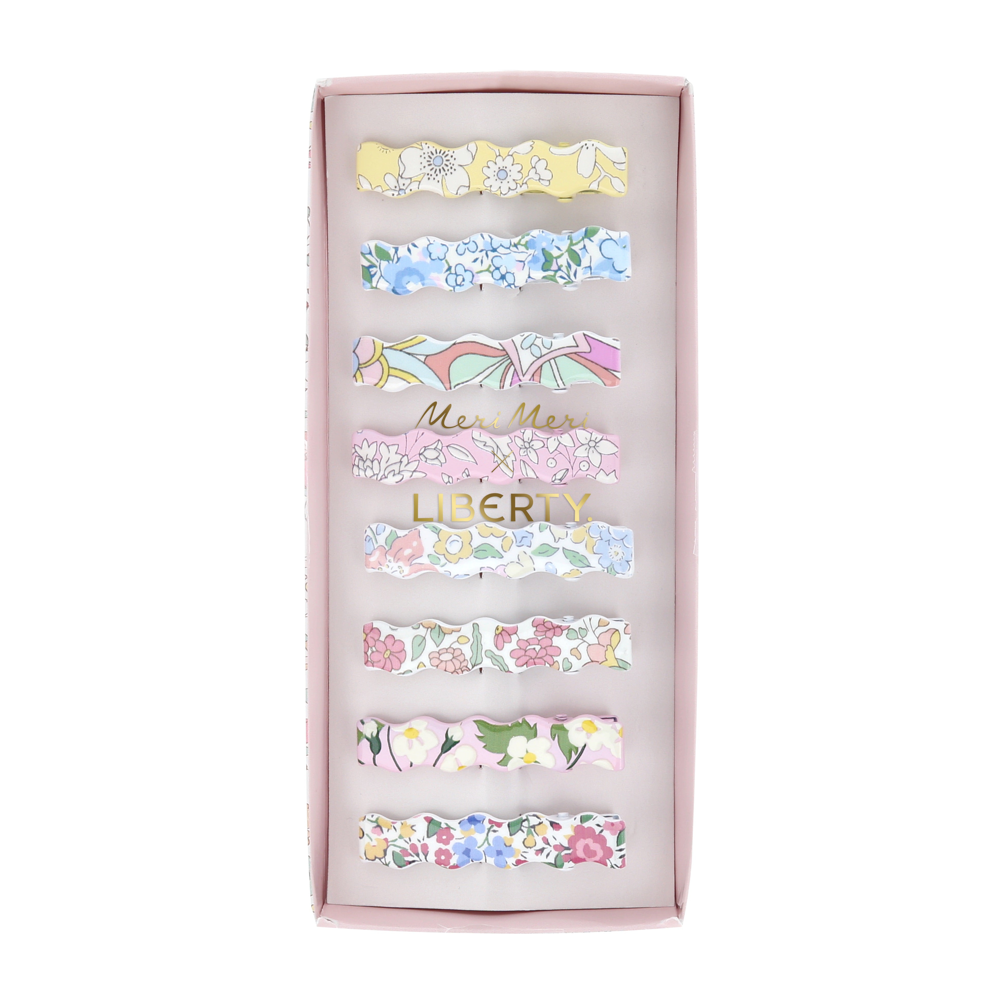 Meri Meri x Liberty Wavy Hair Clips (Box of 8)