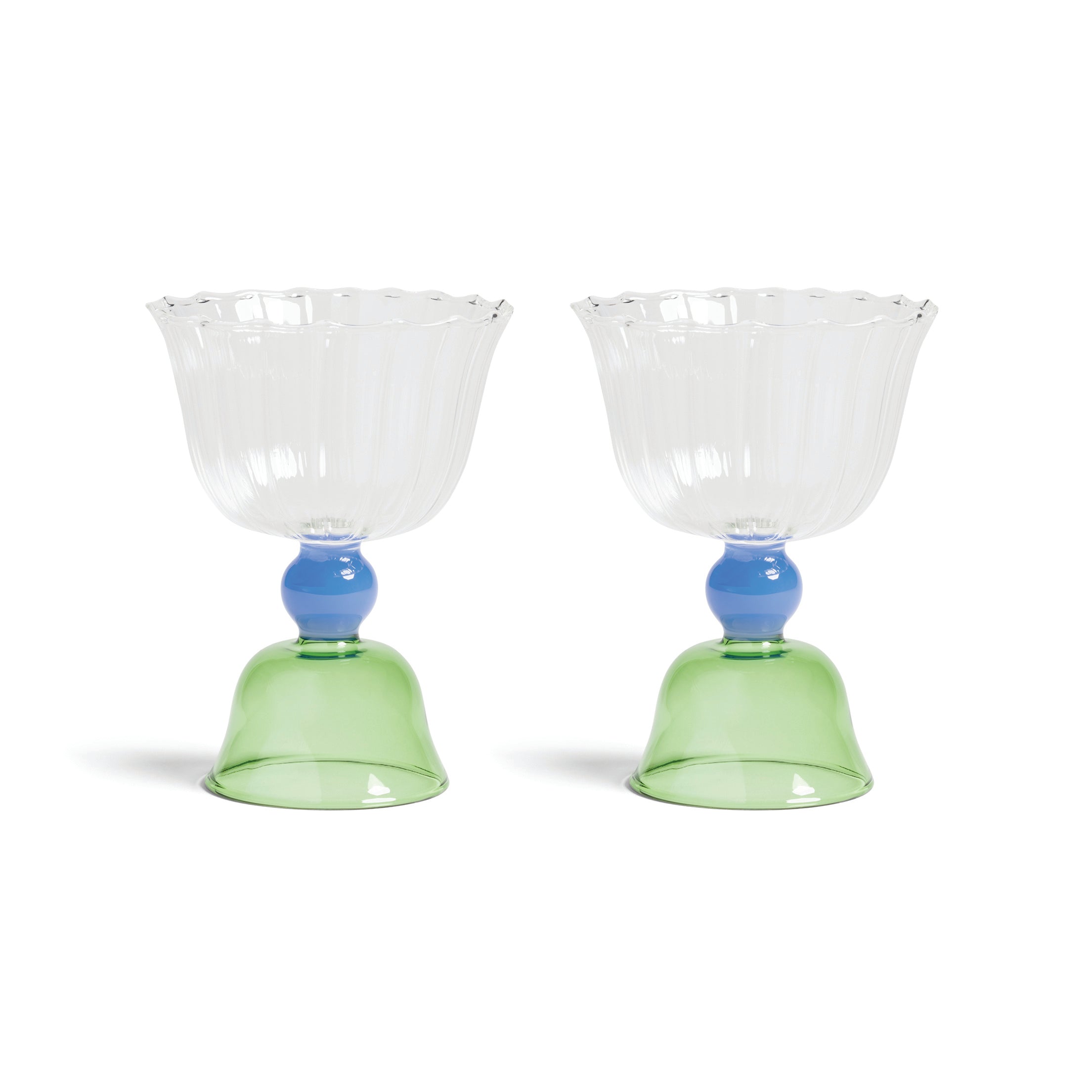 Glass Tulip Blue (Set of 2) by &Klevering