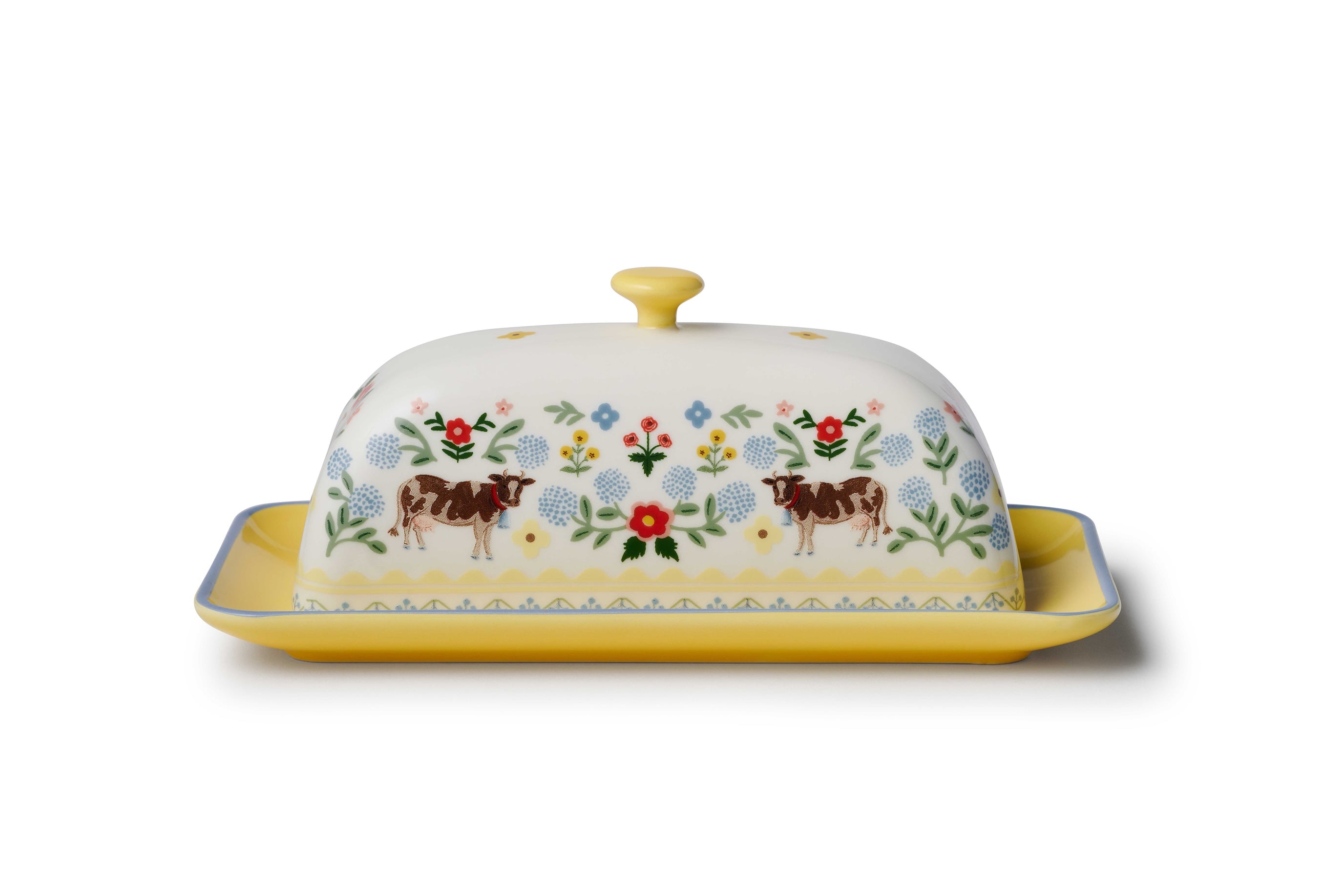 Home Sweet Home Porcelain Butter Dish by Rifle Paper Co.
