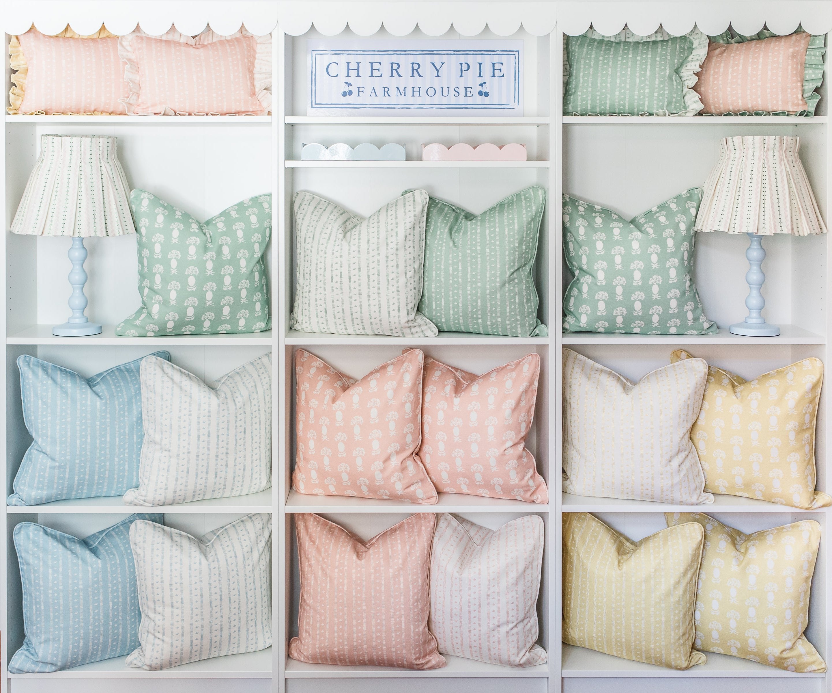 Meuse Cushion in Duck Egg by Kate Medlicott