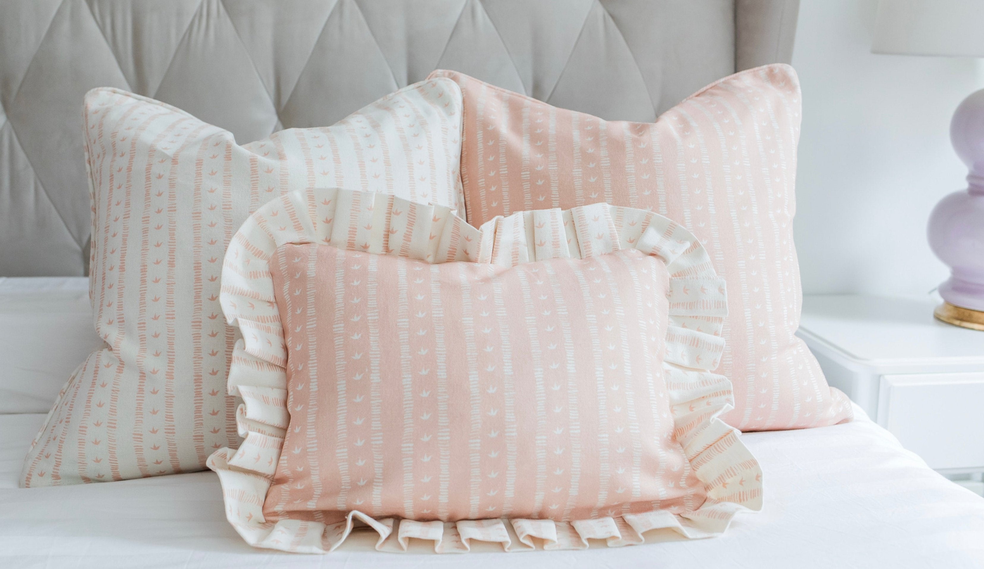 Meuse Cushion in Rose by Kate Medlicott