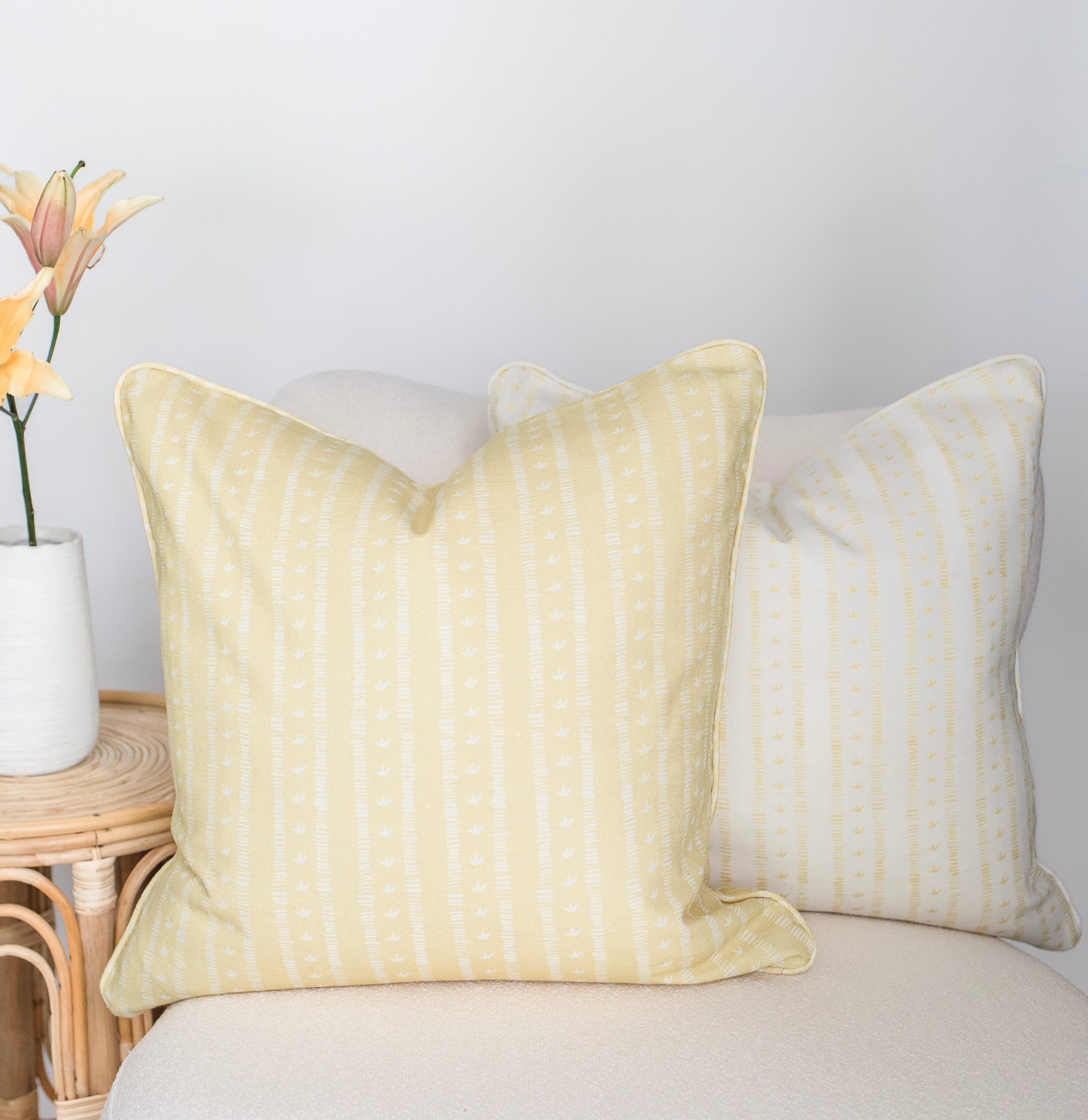 Meuse Cushion in Macaron by Kate Medlicott