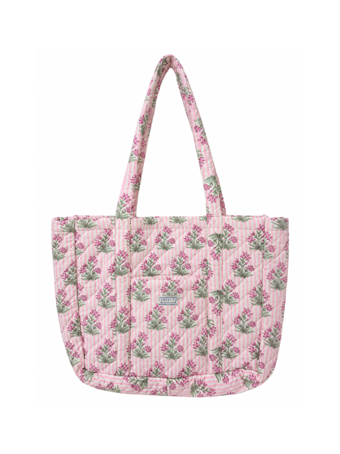 Peony Quilted Cotton Tote Bag