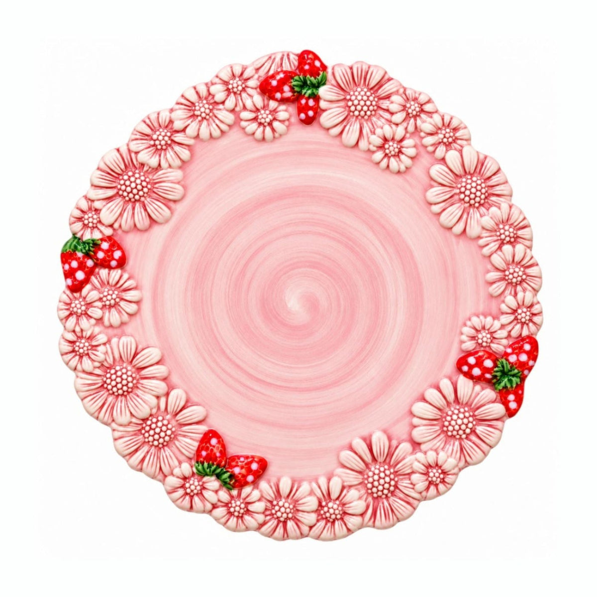 Strawberry Plate | Handpainted in Italy