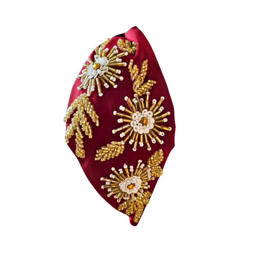 Burgundy Garden Headband