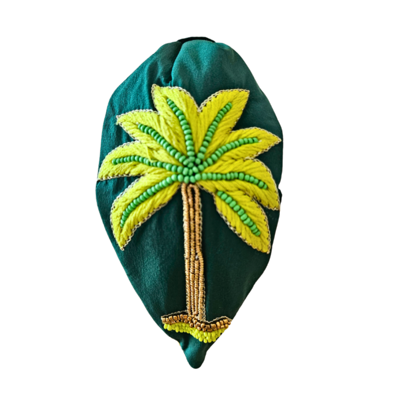 Green Palm Tree Headband