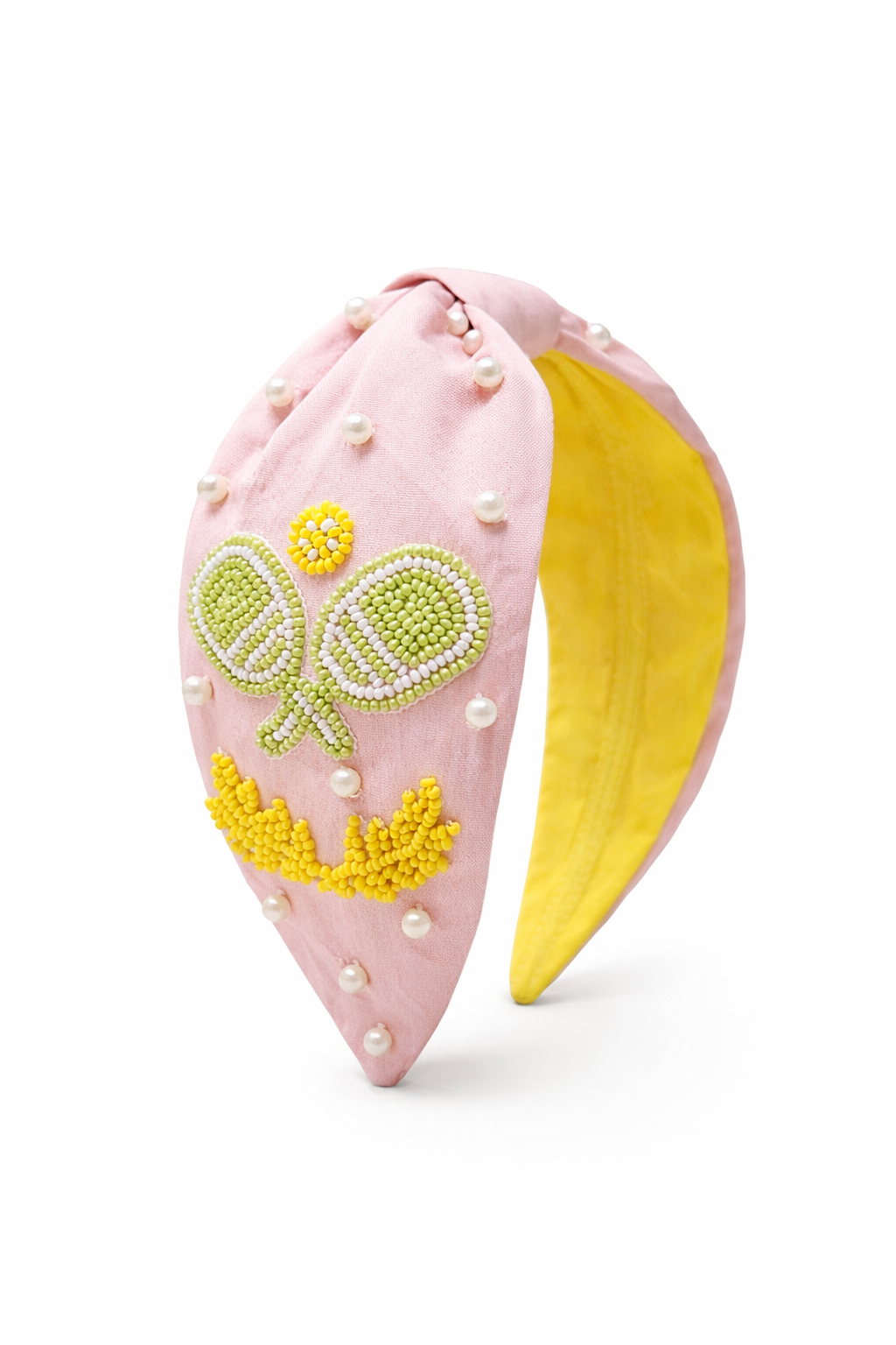 Pickleball club hand-embroidered headband with gift pouch