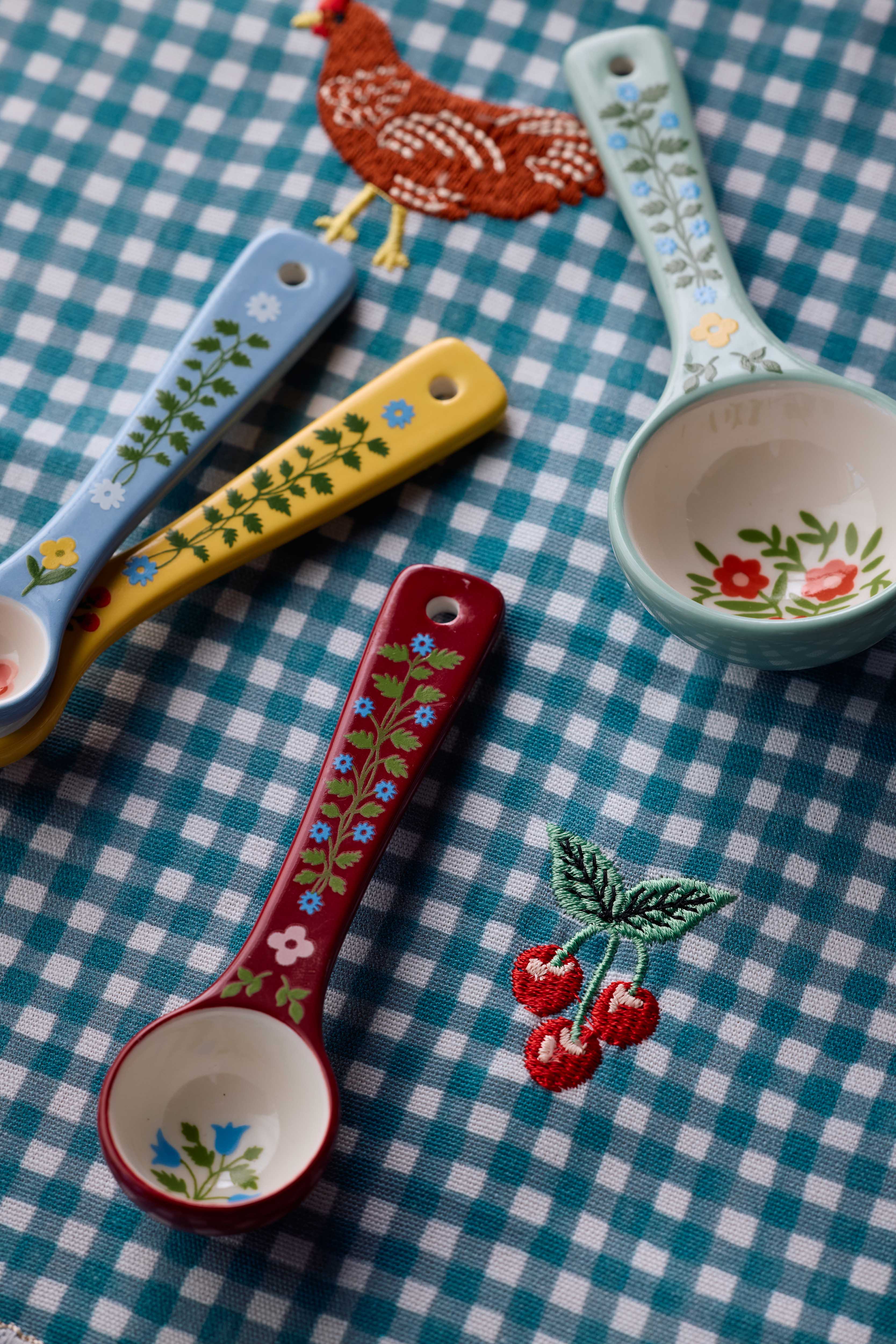 Home Sweet Home Porcelain Measuring Spoons (Set of 4) by Rifle Paper Co.