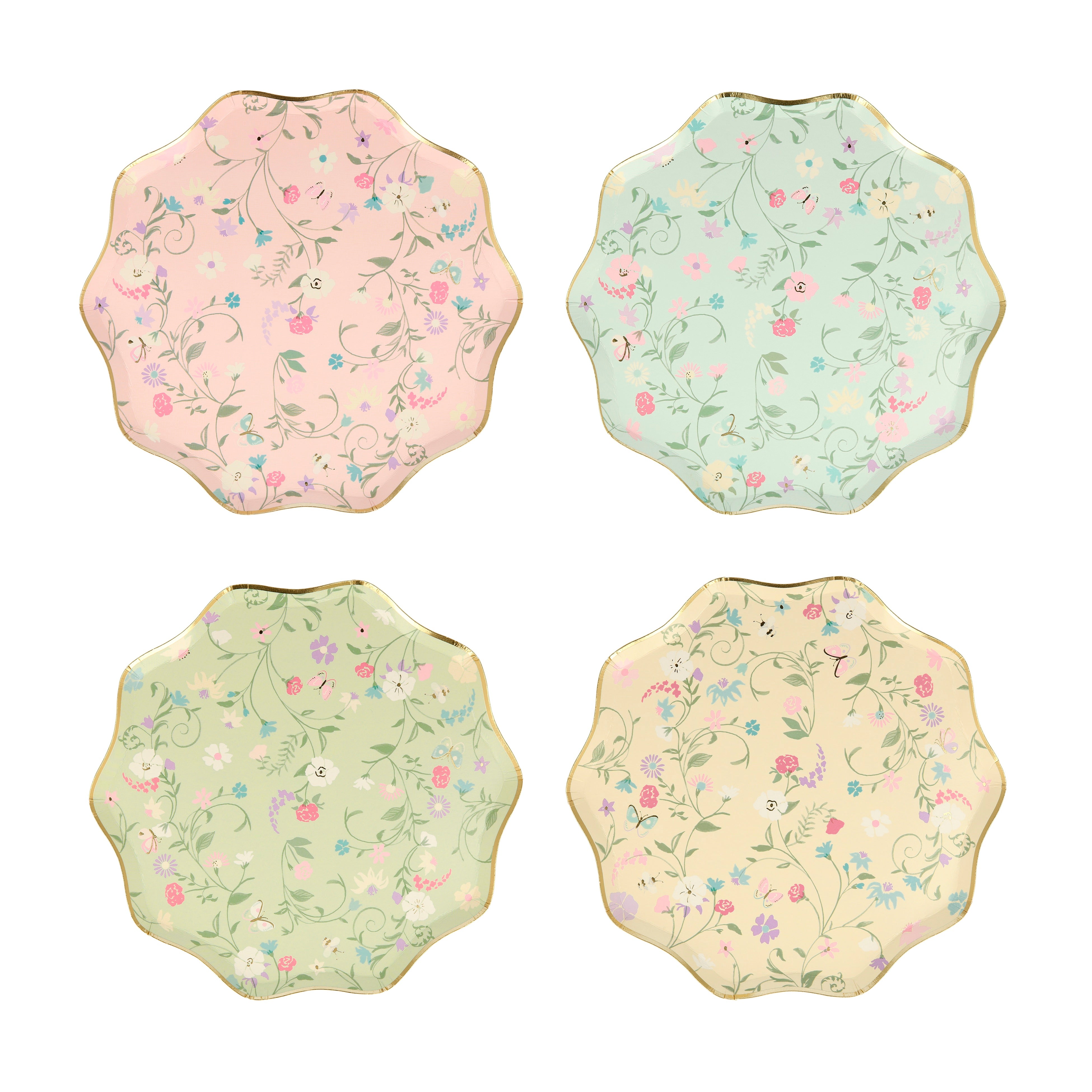 Meri Meri x Ladurée Paris Floral Side Plates (Pack of 8)