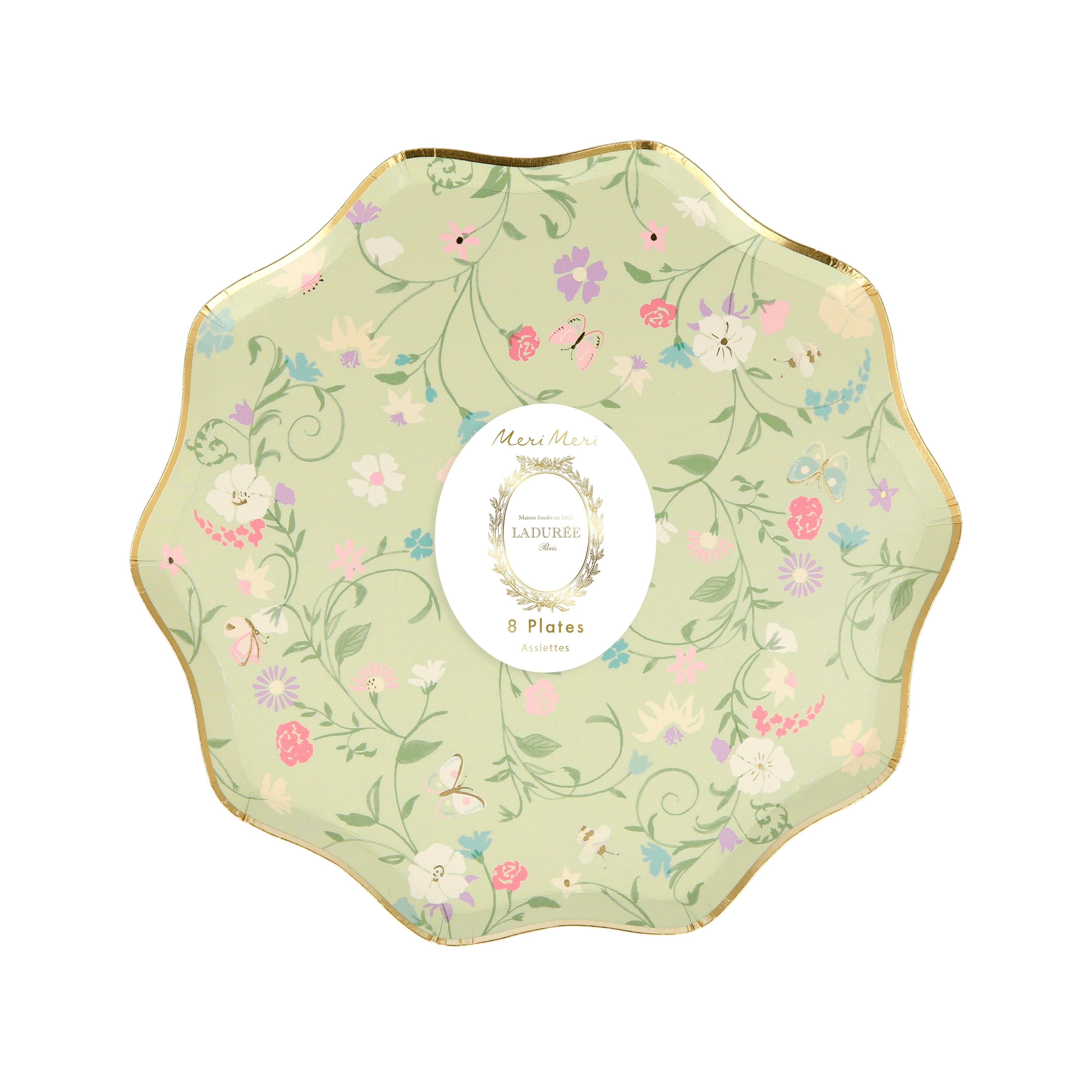 Meri Meri x Ladurée Paris Floral Side Plates (Pack of 8)