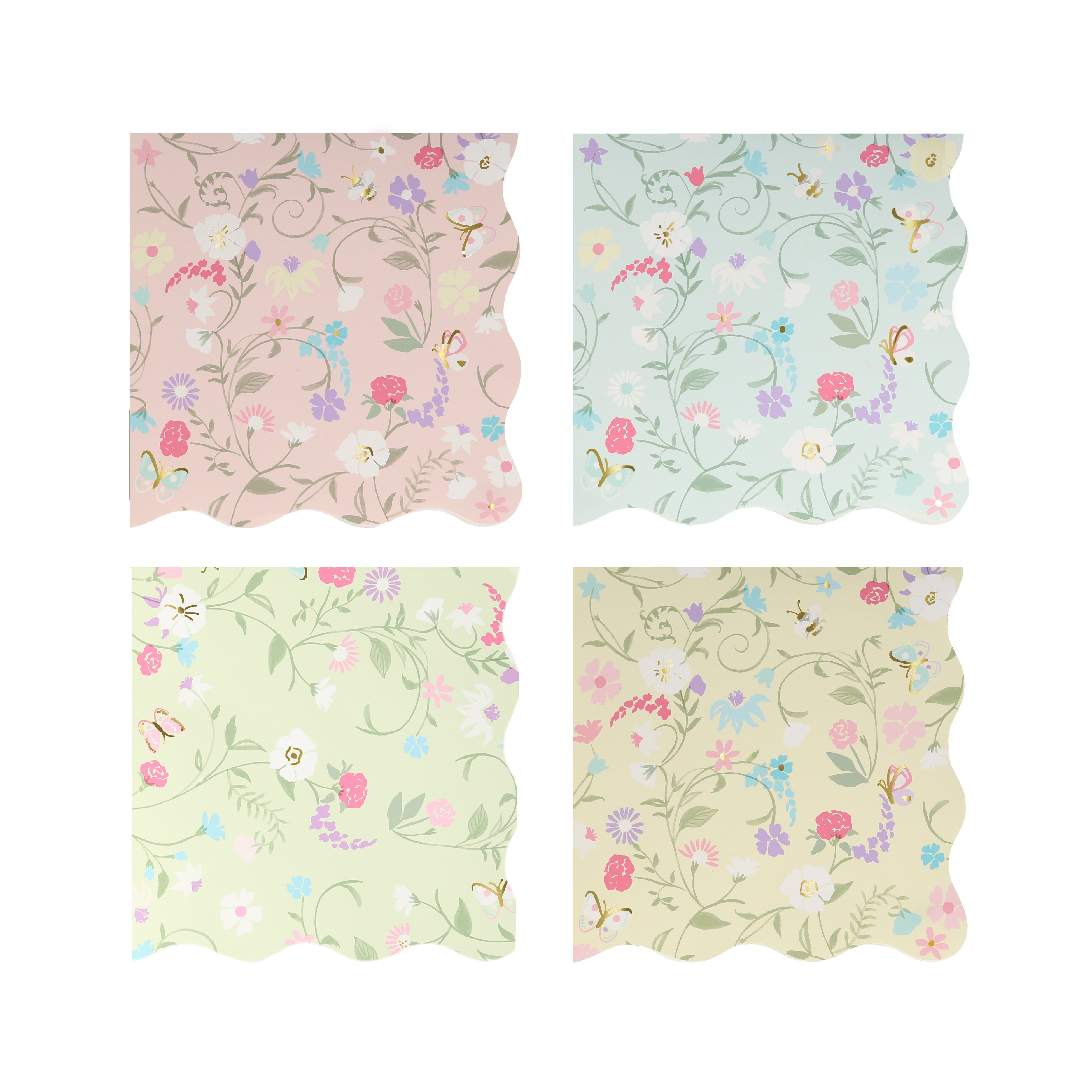 Meri Meri x Ladurée Paris Floral Paper Cocktail Napkins (Pack of 16)