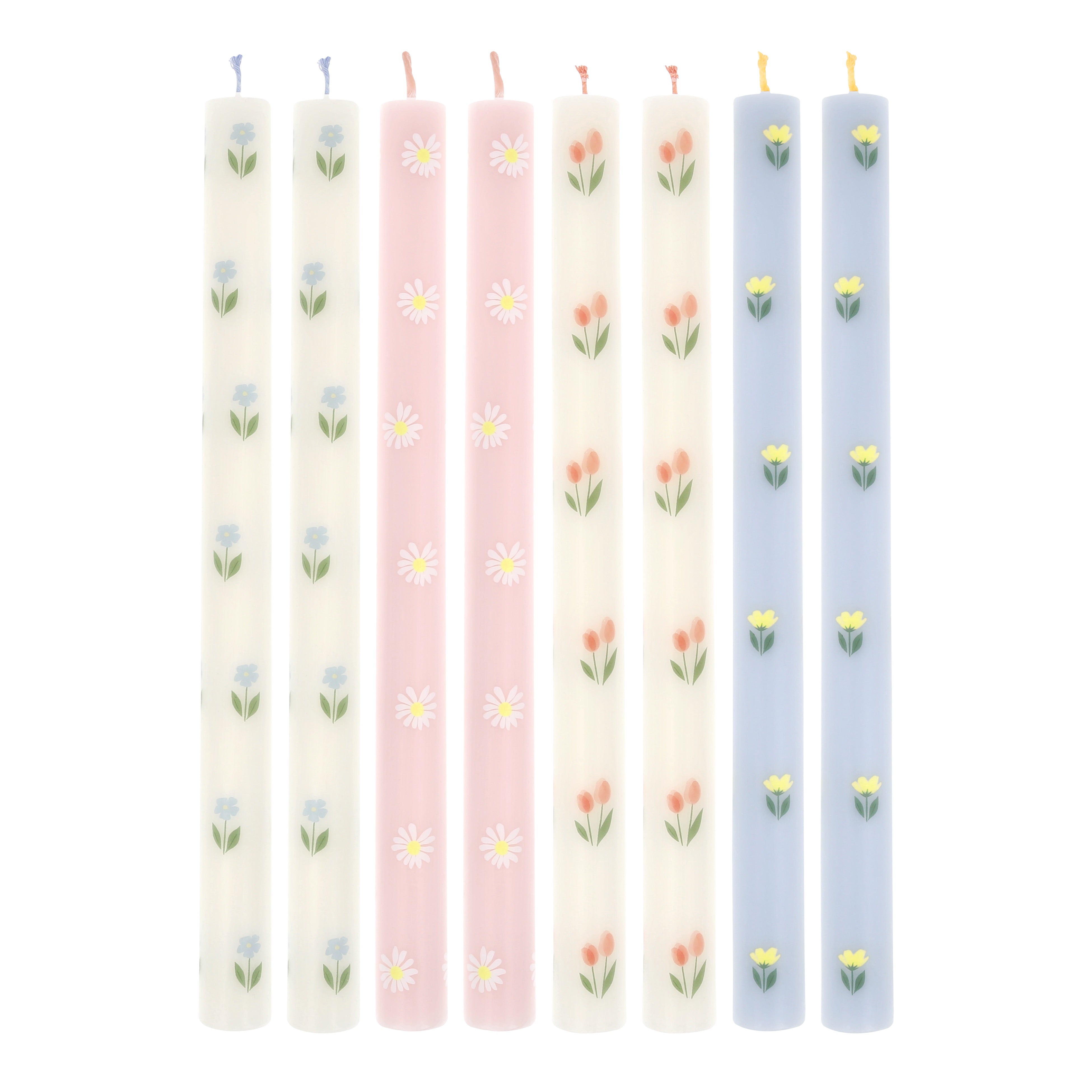 Meri Meri Floral Table Candles (Box of 8)