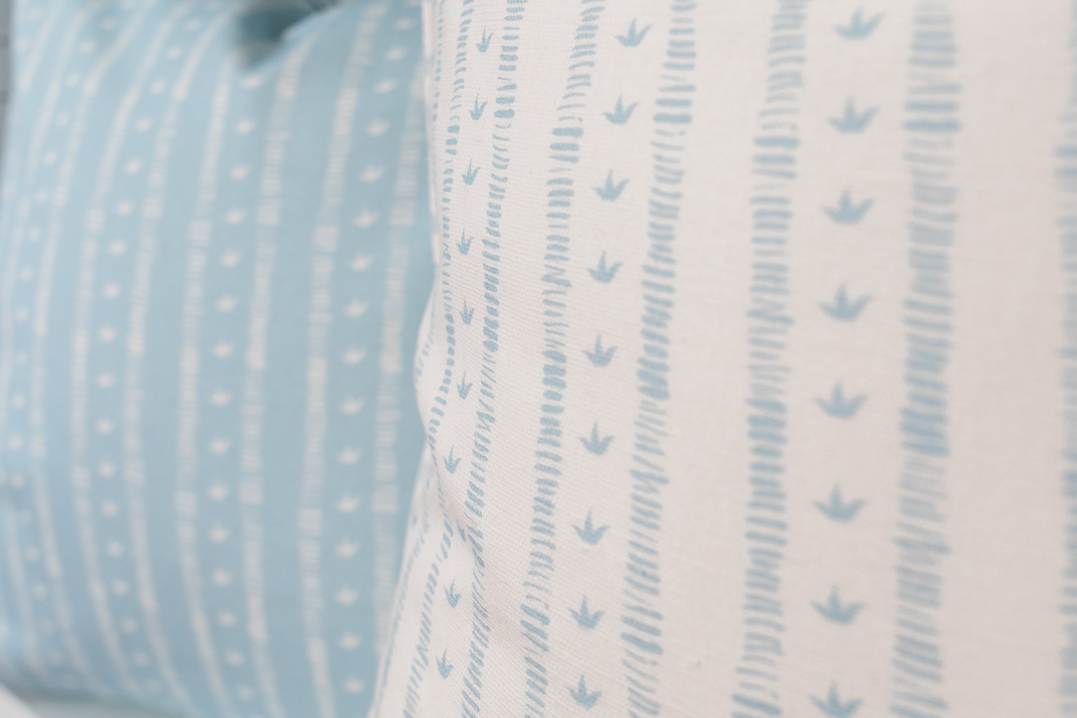 Meuse Cushion in Solid Sky Blue by Kate Medlicott