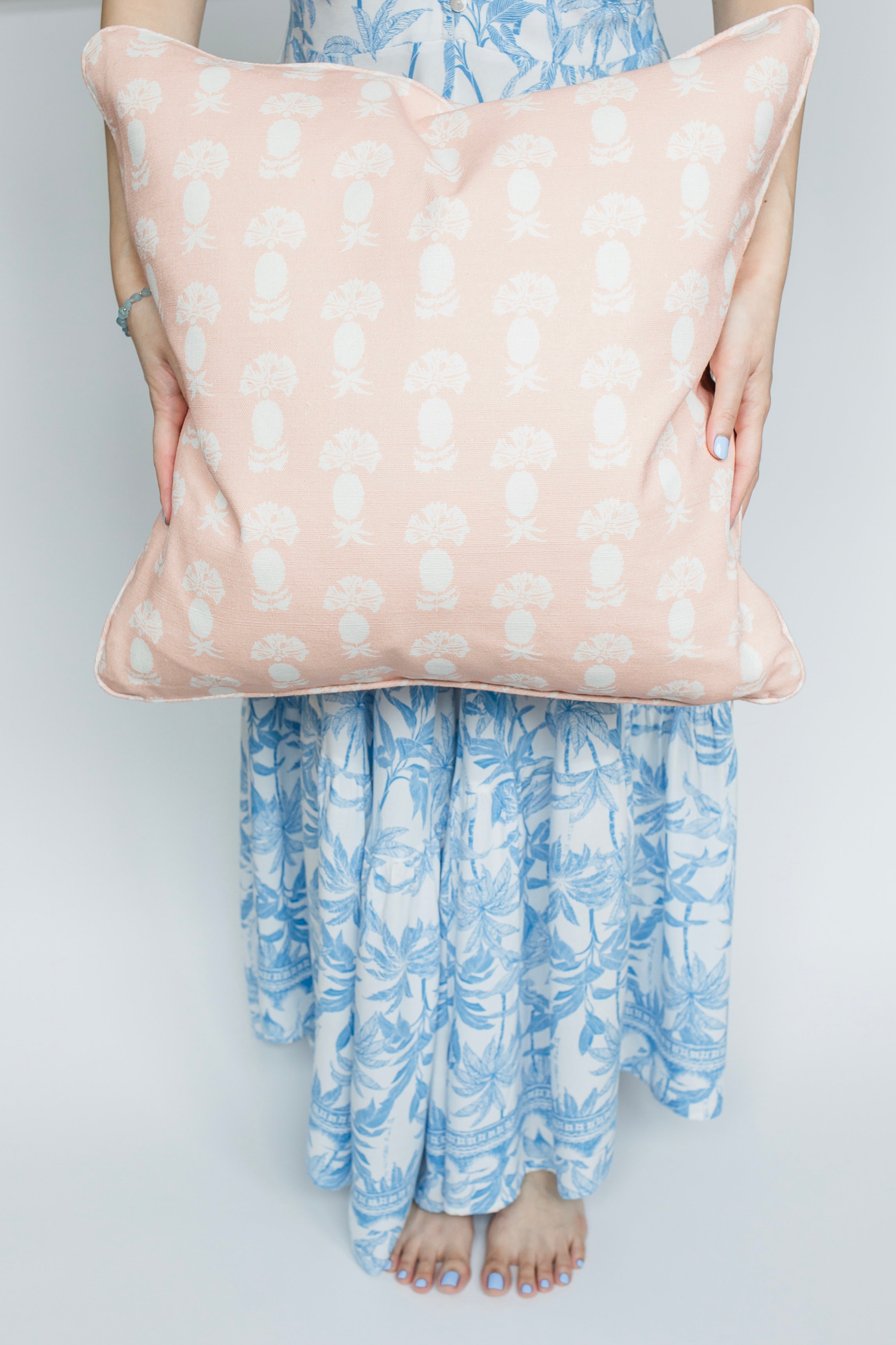 Chardon-Marie Cushion in Rose by Kate Medlicott