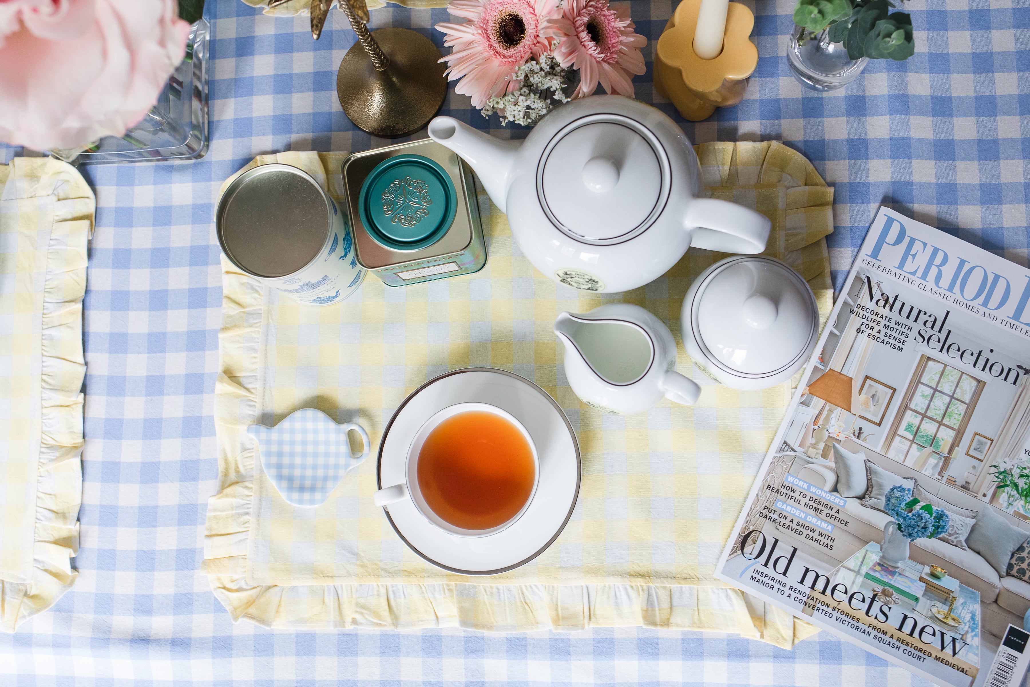 Gingham Tea Tidy