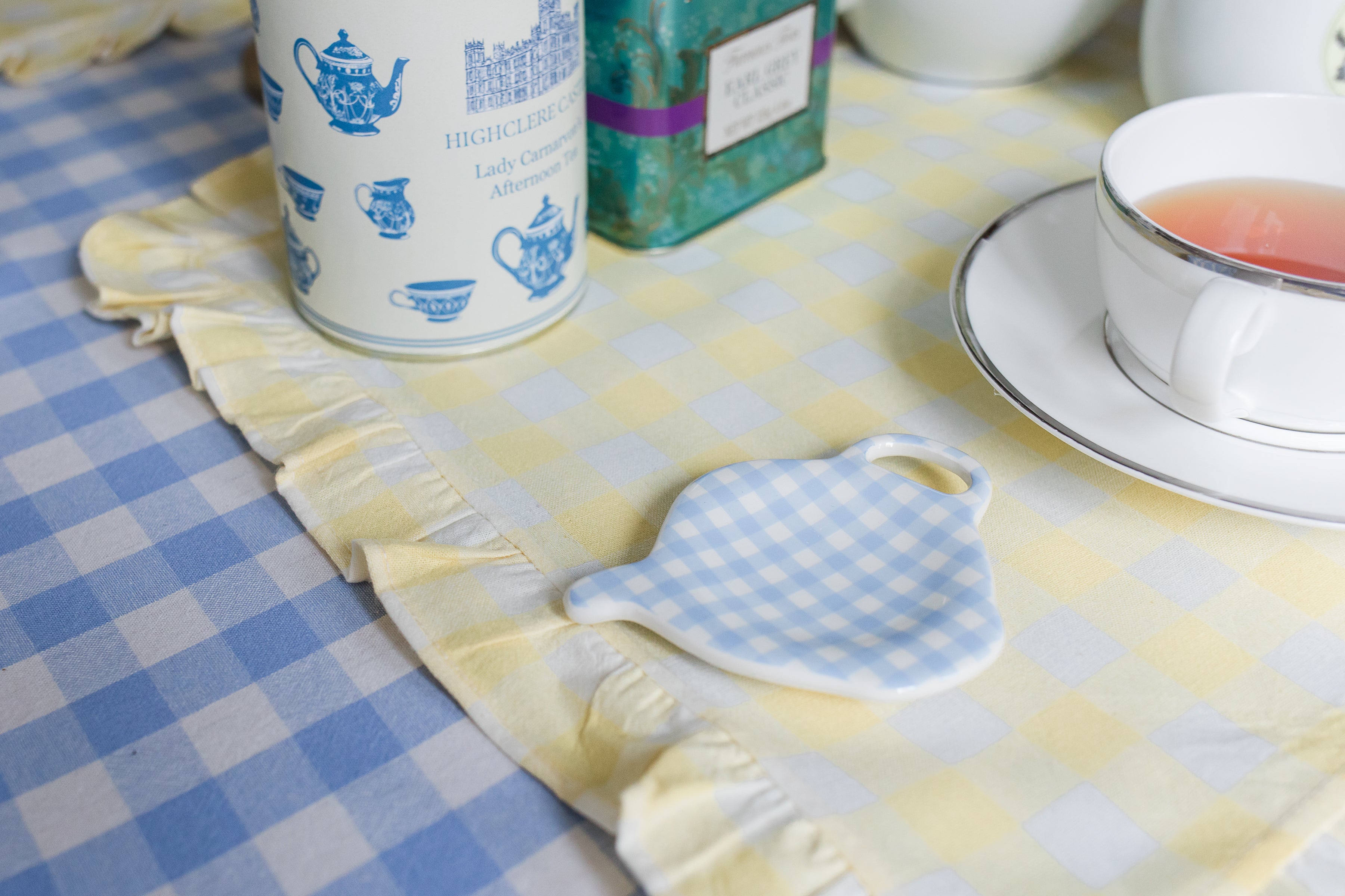 Gingham Tea Tidy