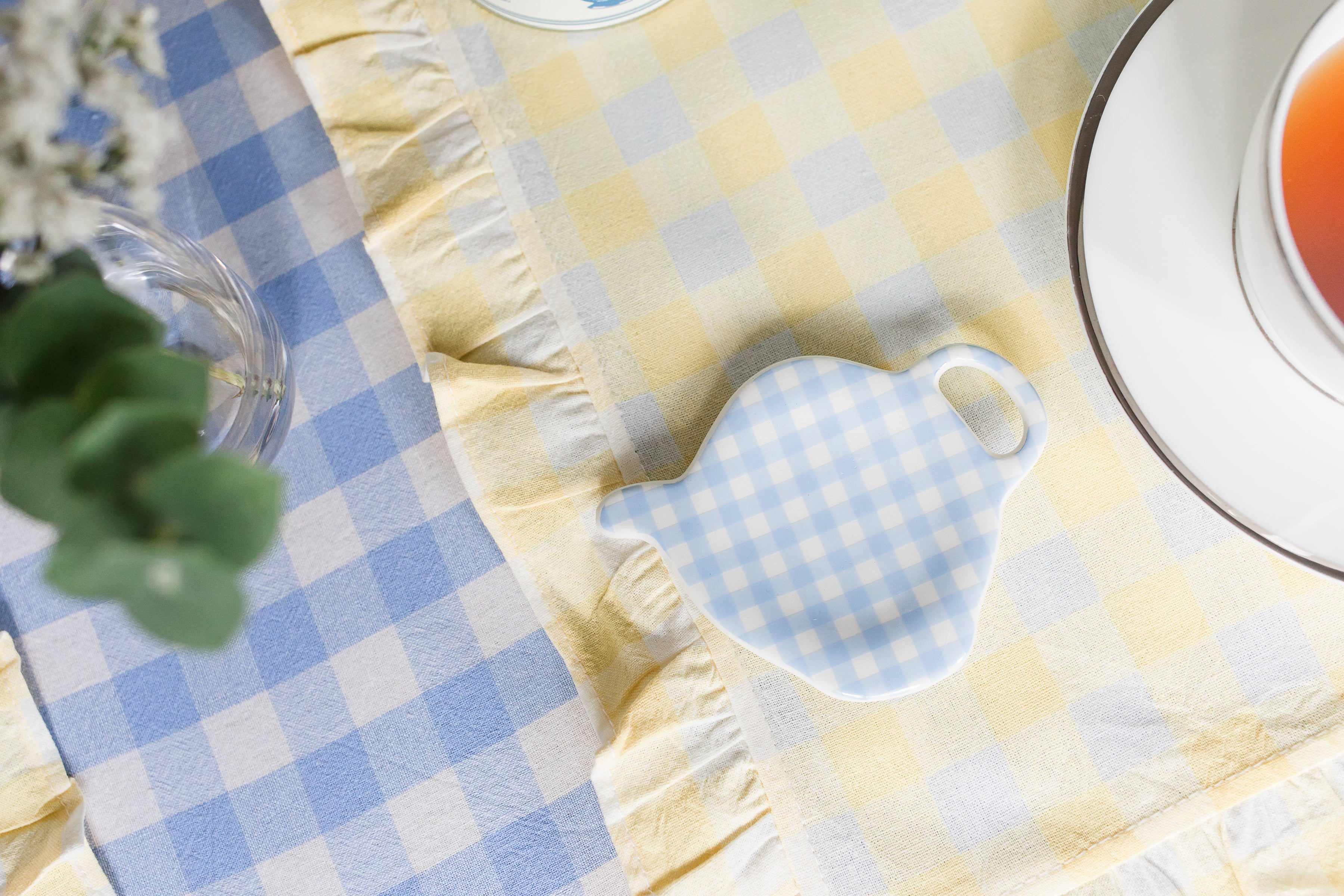 Gingham Tea Tidy