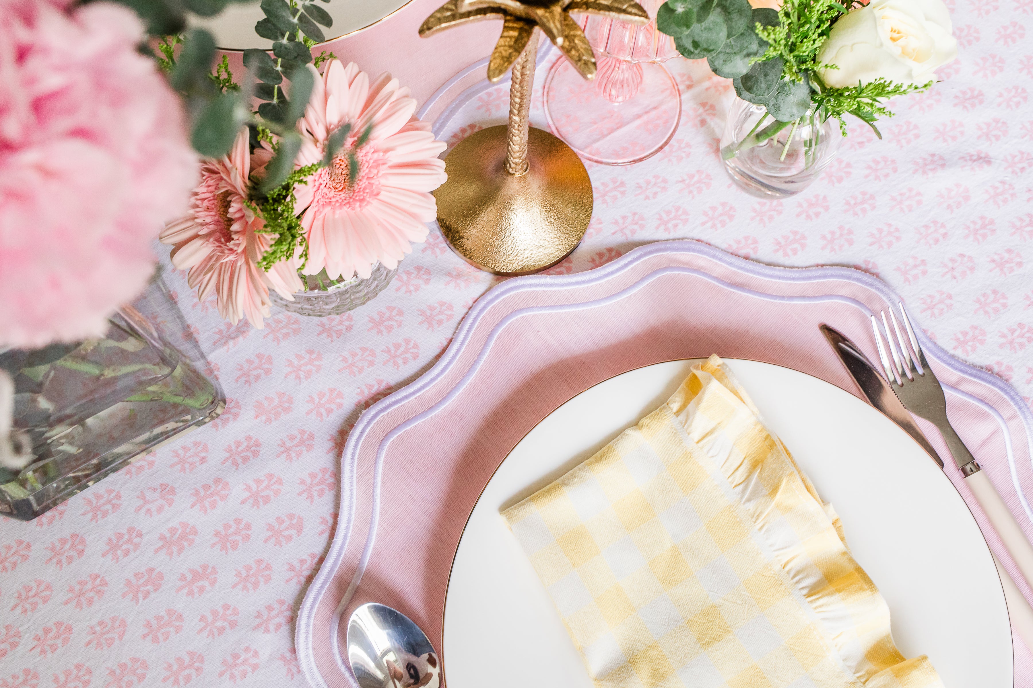 Pink Linen Placemat / Napkin (Set of 4)