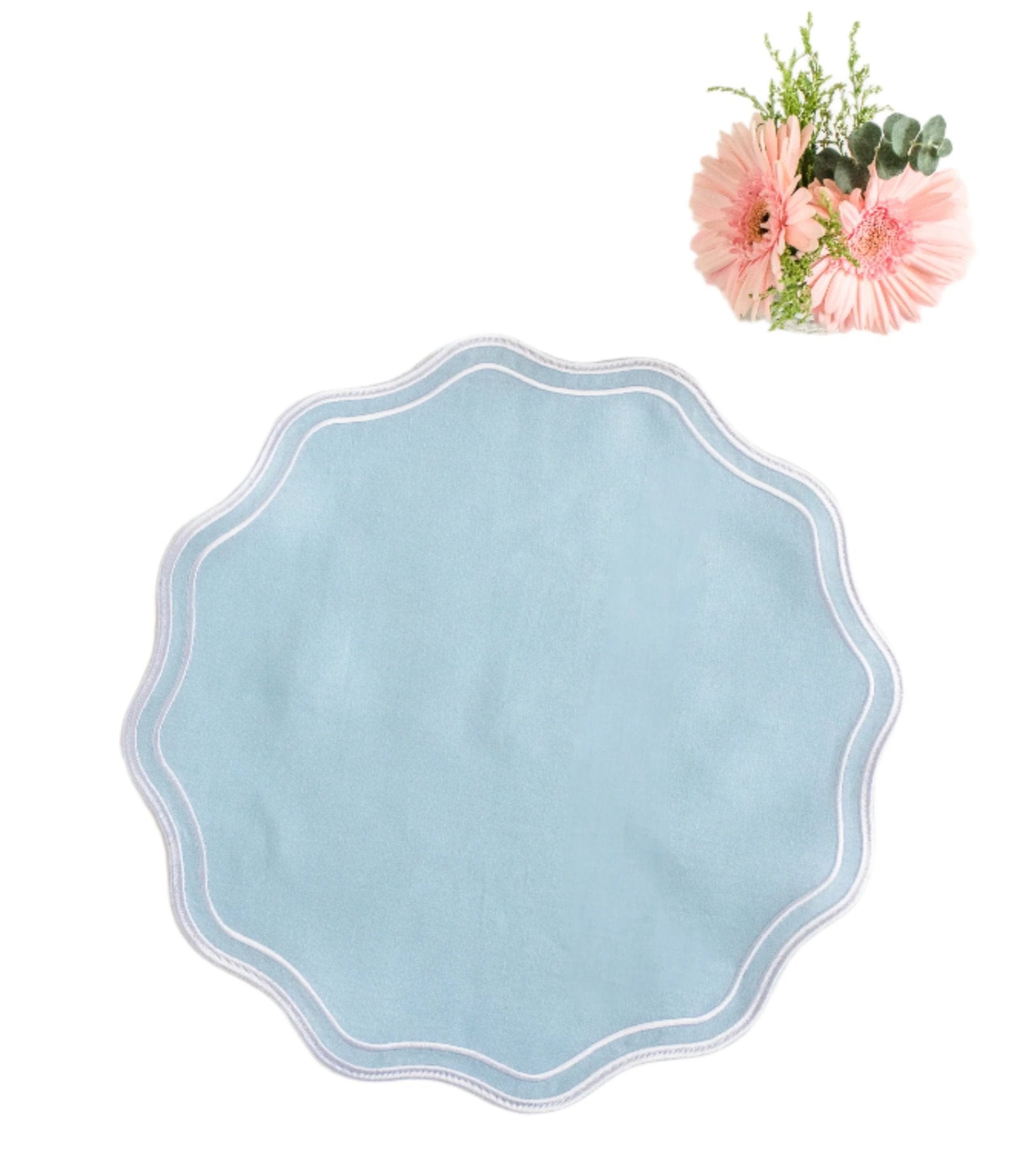 Blue Linen Placemat / Napkin (Set of 4)