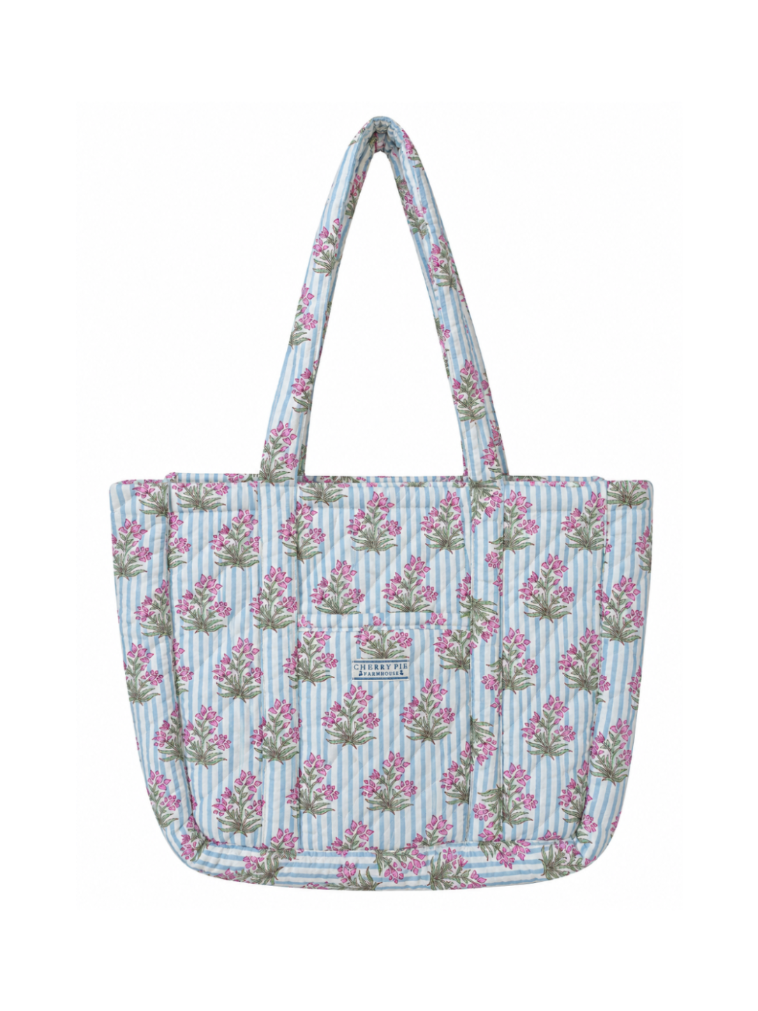Cornflower Quilted Cotton Tote Bag
