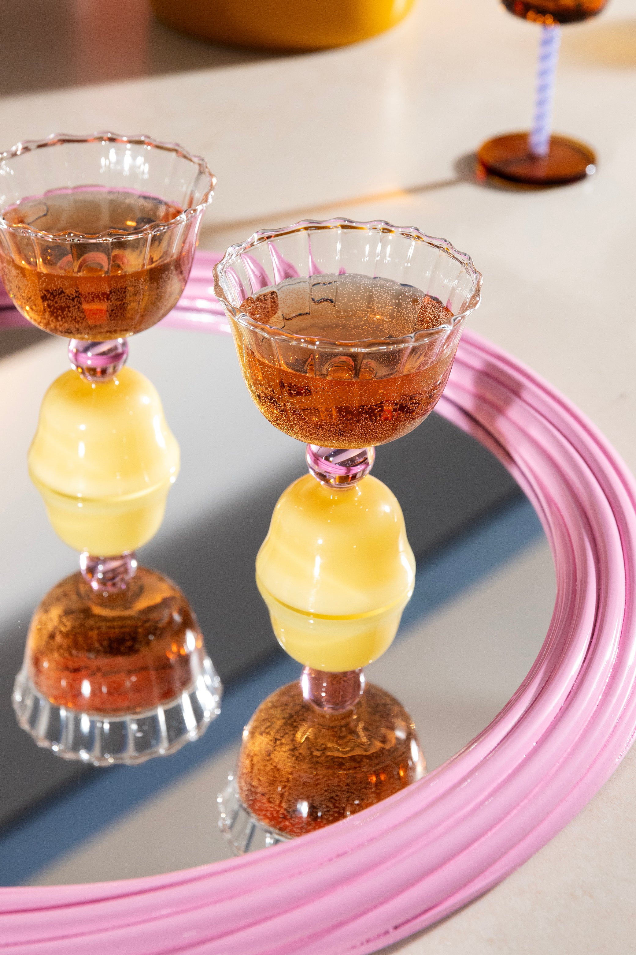 Glass Tulip Pink (Set of 2) by &Klevering