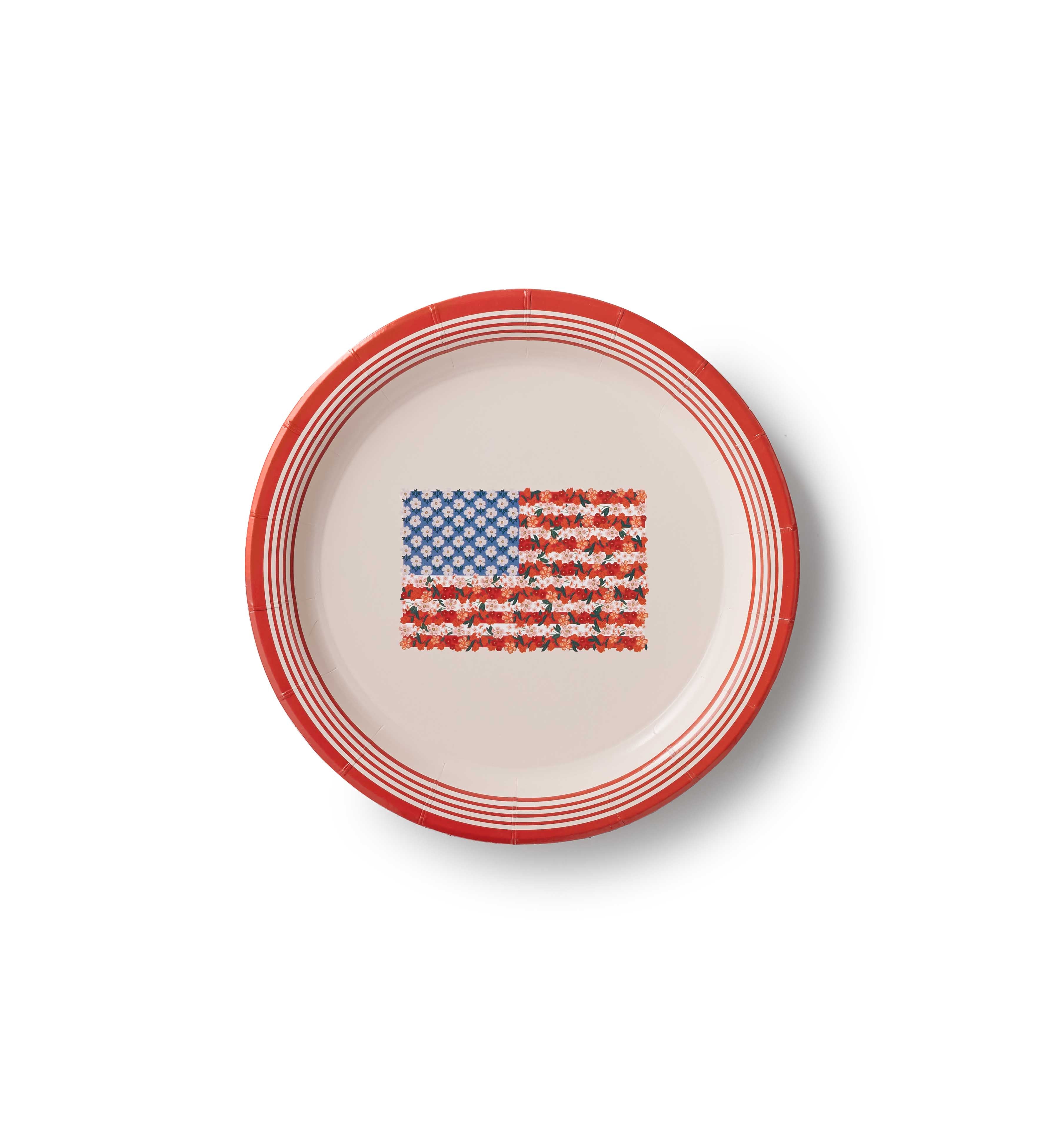 Americana Small Party Plates (Pack of 10) by Rifle Paper Co.