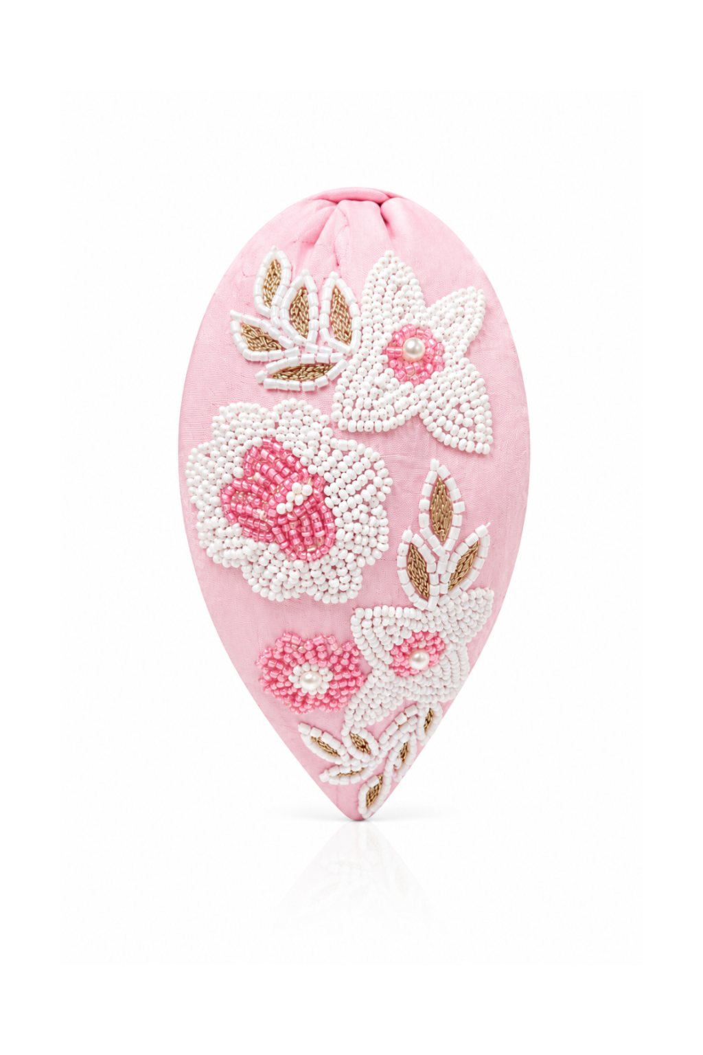 PinkFloralPearlEmbroideredheadband