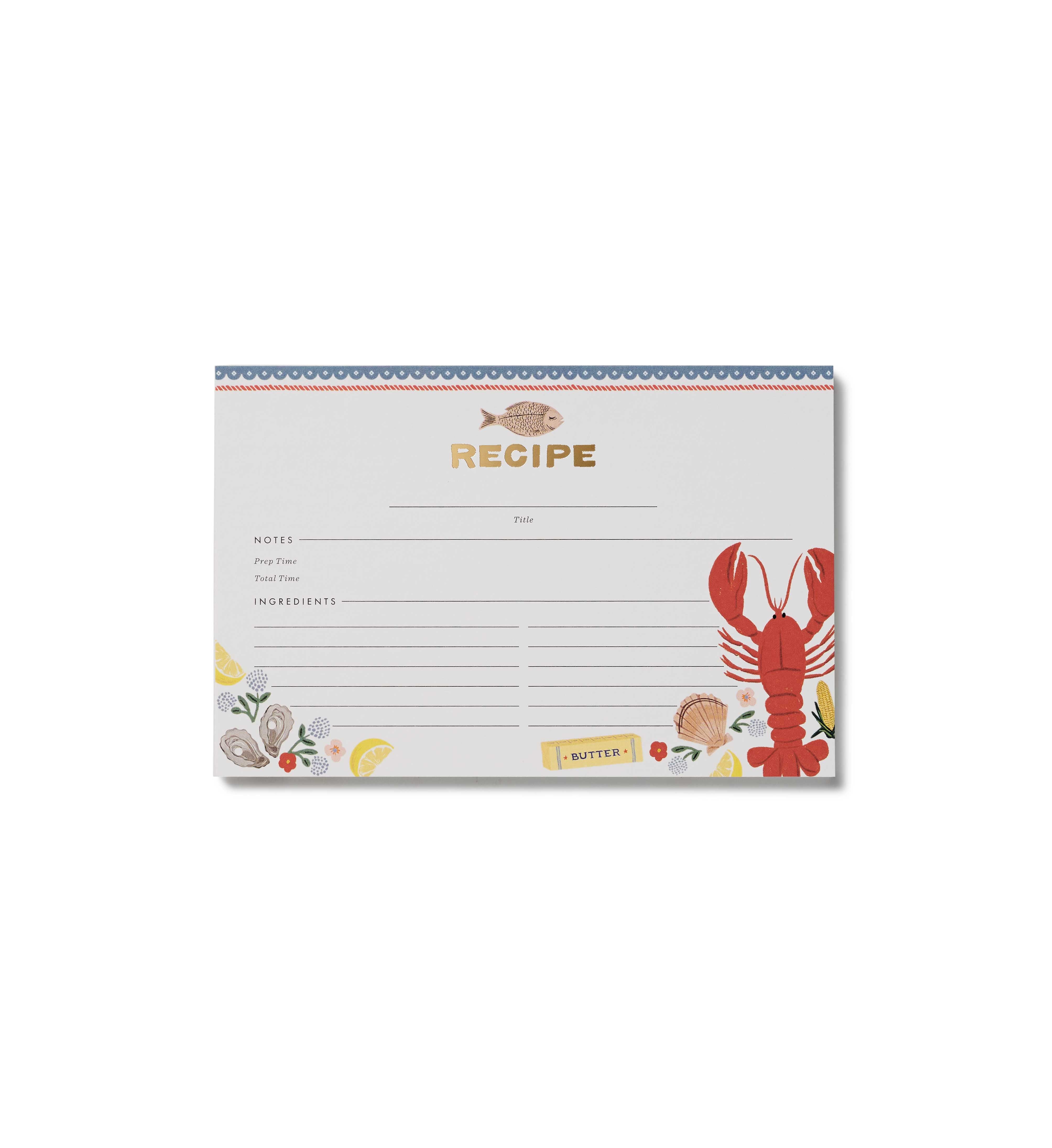 Seaside Recipe Cards (Pack of 12) by Rifle Paper Co.