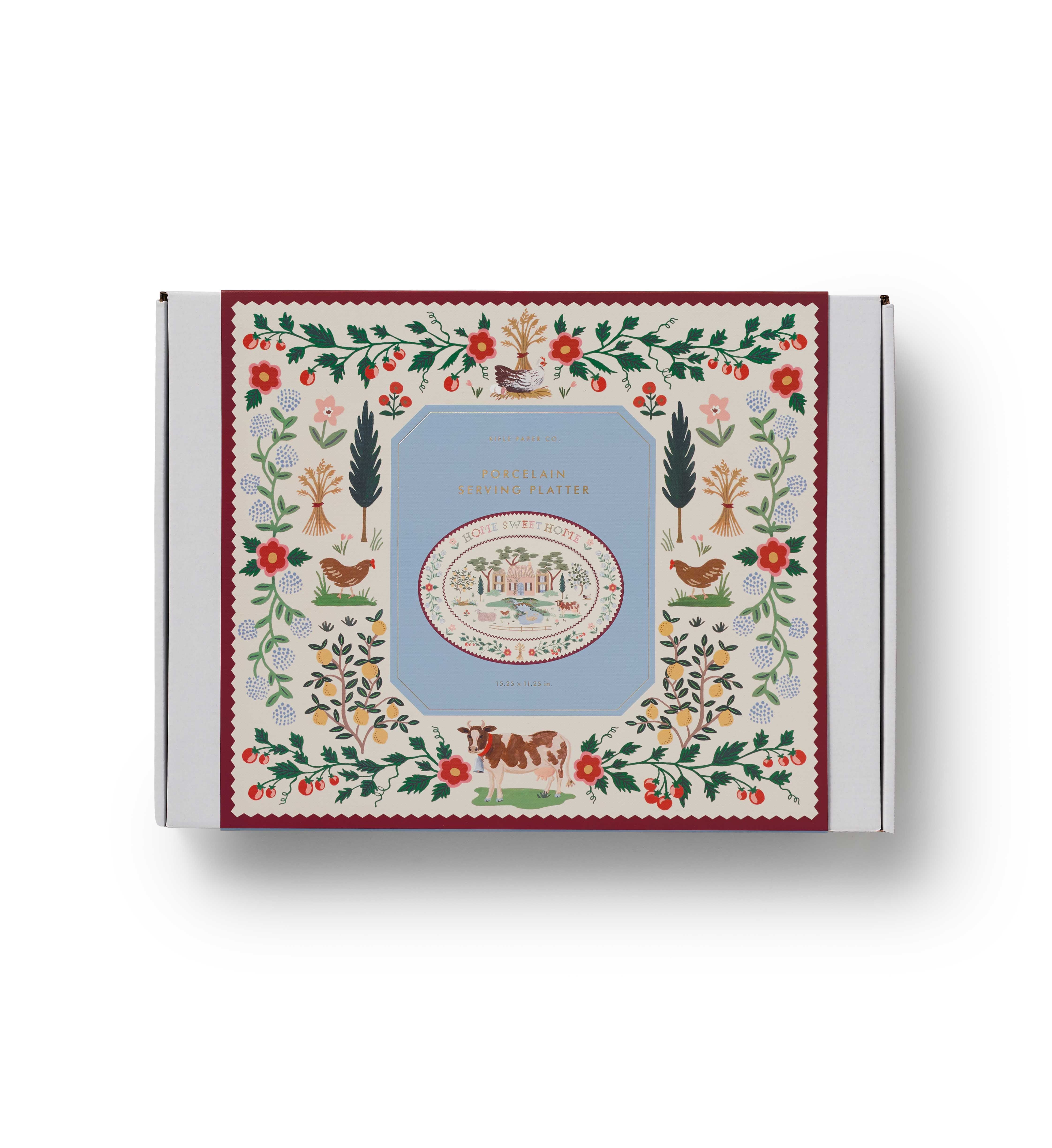 Home Sweet Home Large Porcelain Serving Platter by Rifle Paper Co.