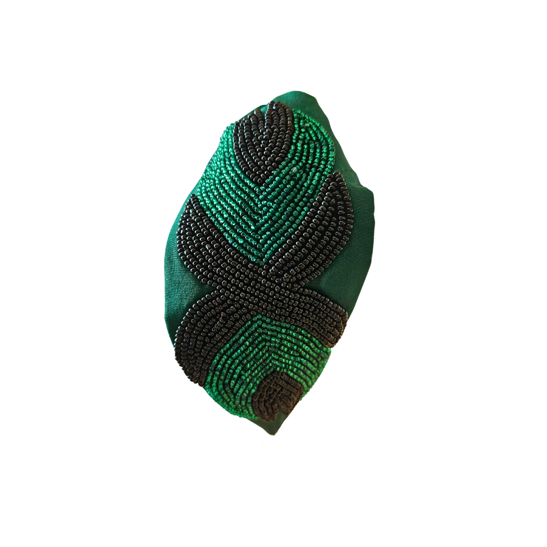 Green Black Elegance Headband