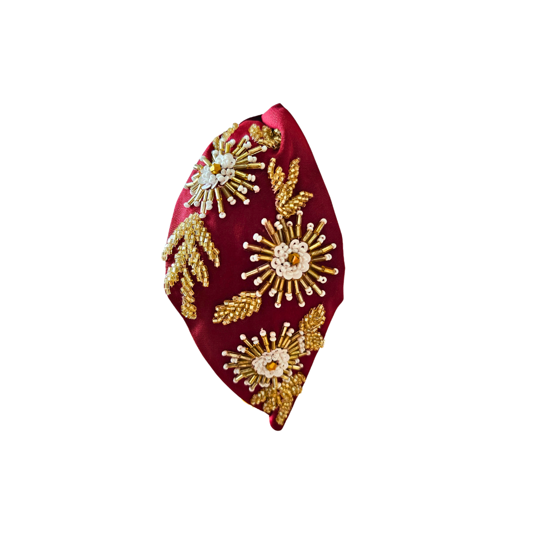 Burgundy Garden Headband