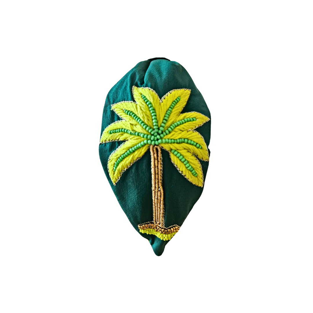 Green Palm Tree Headband