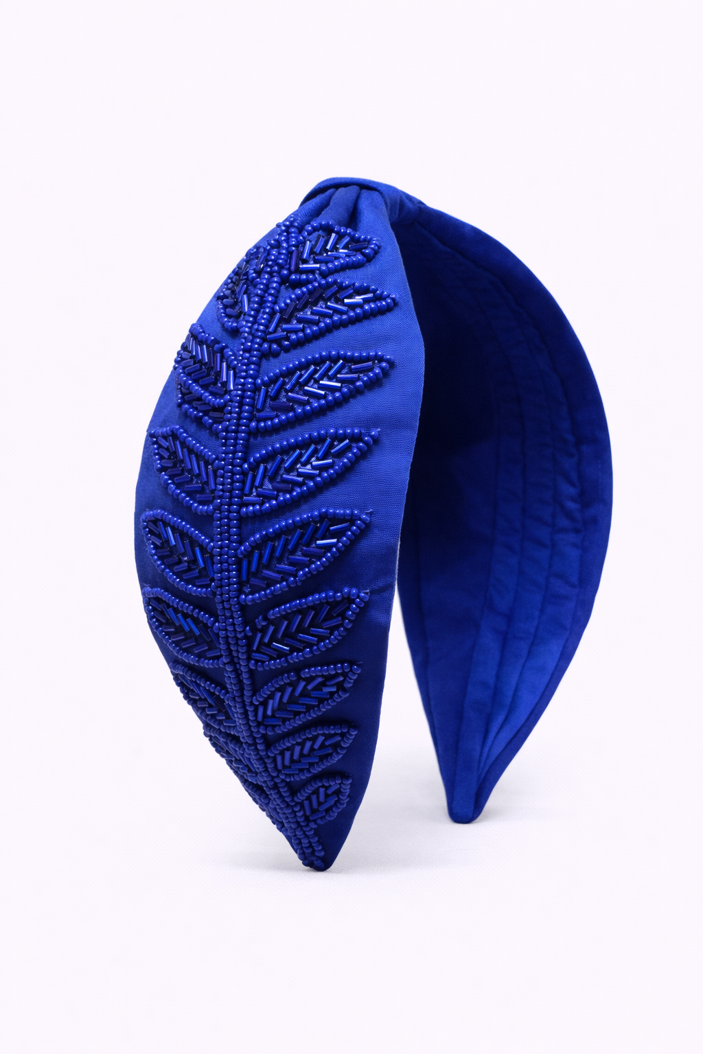 Dark Blue Leaf Headband