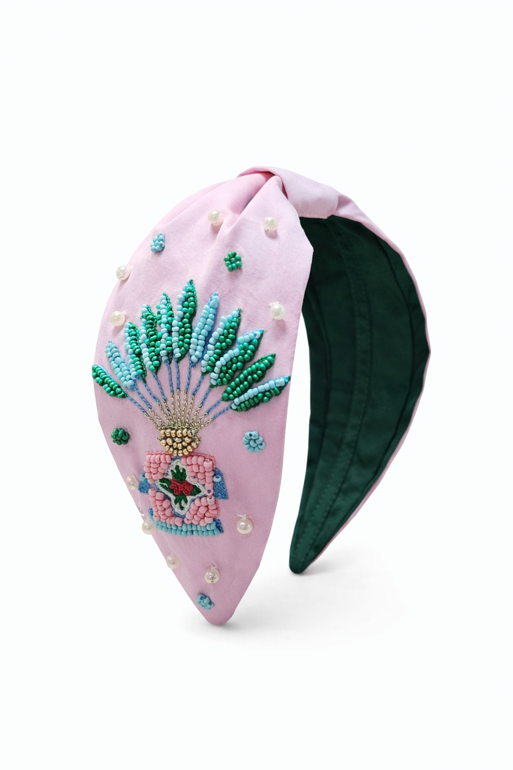 Traveller’s Palm hand-embroidered Peranakan motif headband with gift pouch