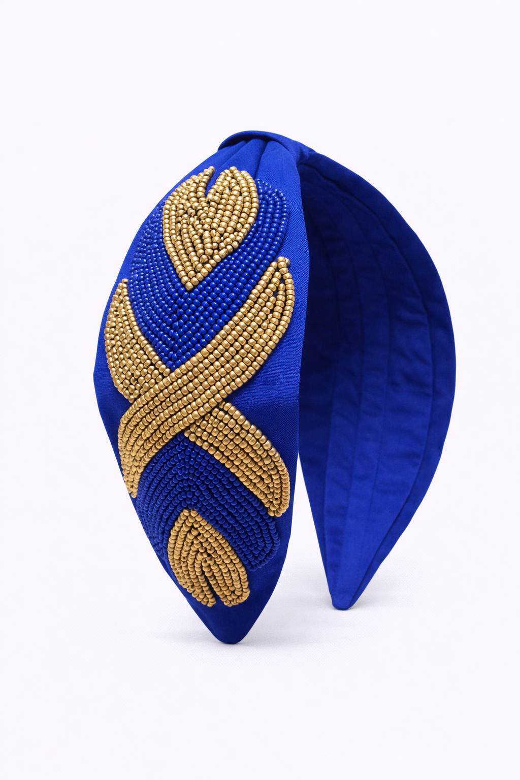 Blue Gold Elegance Headband