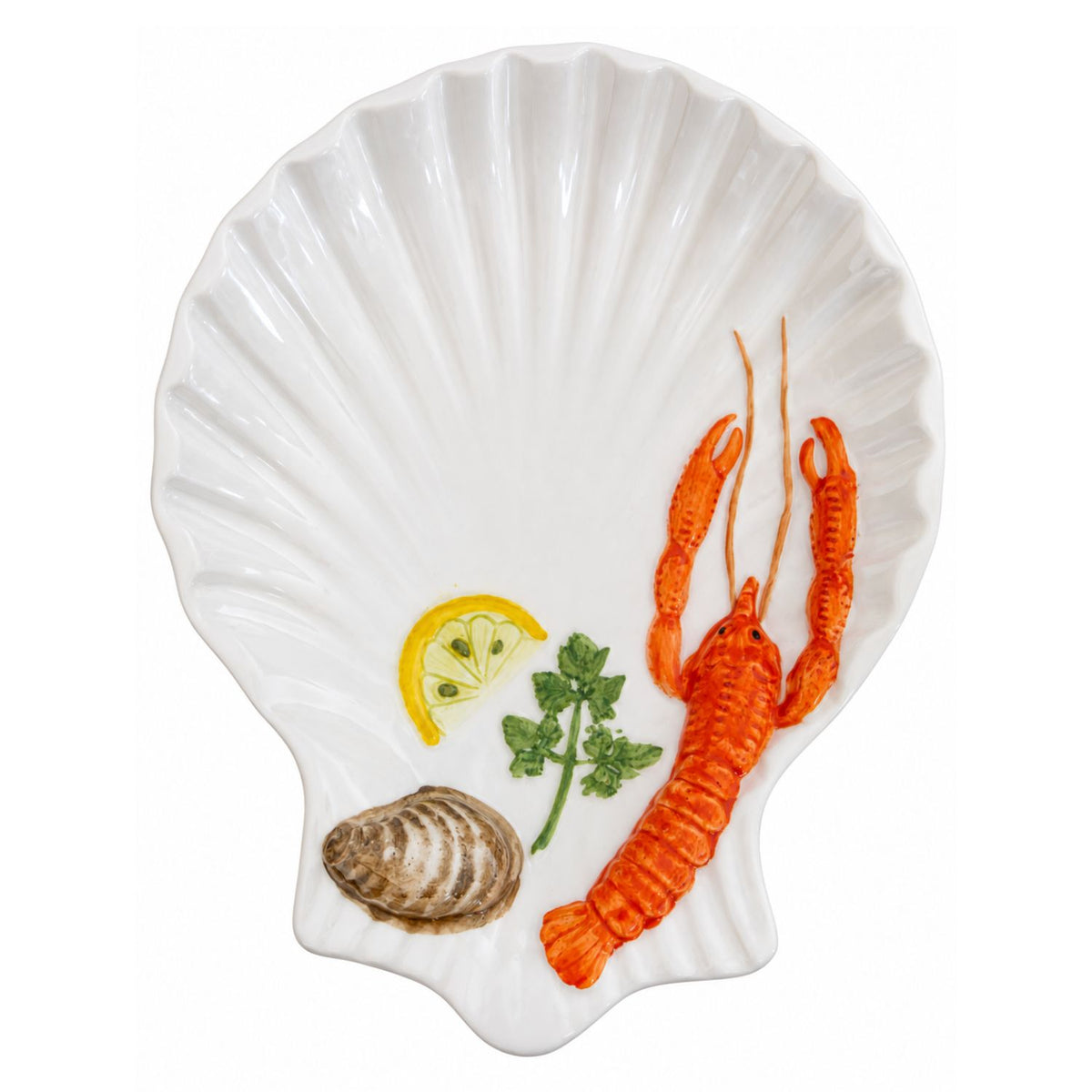 Scallop Platter | Handpainted in Italy